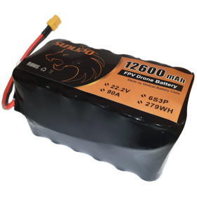 Акумулятор для FPV SUNLIPO 12600mAh, 6S3P, 22.2V, 90А