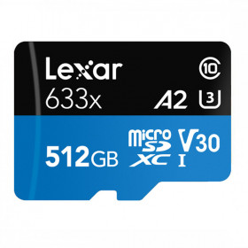 Карта пам'яті Lexar microSDXC 512GB High-Performance 633x UHS-I + SD-Адаптер (LSDMI512BBNL633A)