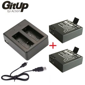 Набір GitUp Batteries with Dual-slot Charger for GitUp 2