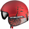 Мотошлем MT Helmets Jet Le Mans 2 SV Cafe Racer Red