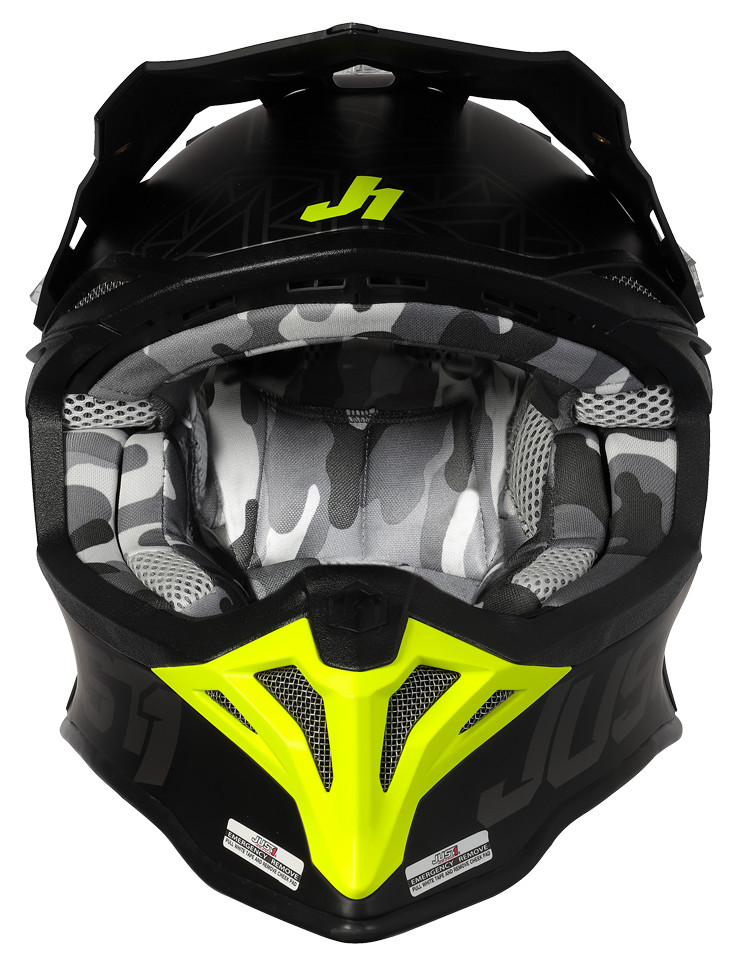 Мотошлем Just1 J39 Kinetic Camo Fluo Yellow/Red/Black Matt