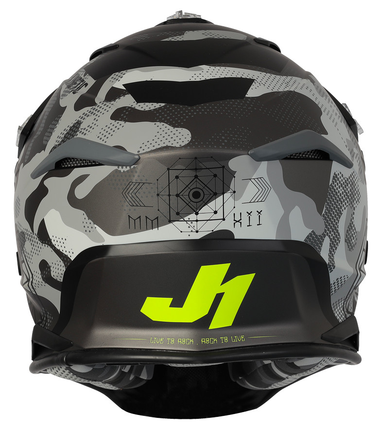 Мотошлем Just1 J39 Kinetic Camo Fluo Yellow/Red/Black Matt