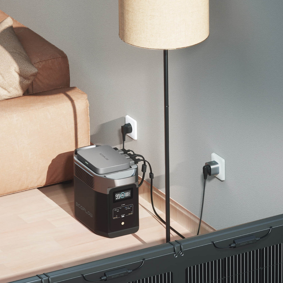 Комплект EcoFlow PowerStream – микроинвертор 800W + 2 x 400W солнечные панели (EFPowerStreamMI-EU-800W/ZPTSP300-2-AKIT-4/EFL-SuperFlatMC4Cable)