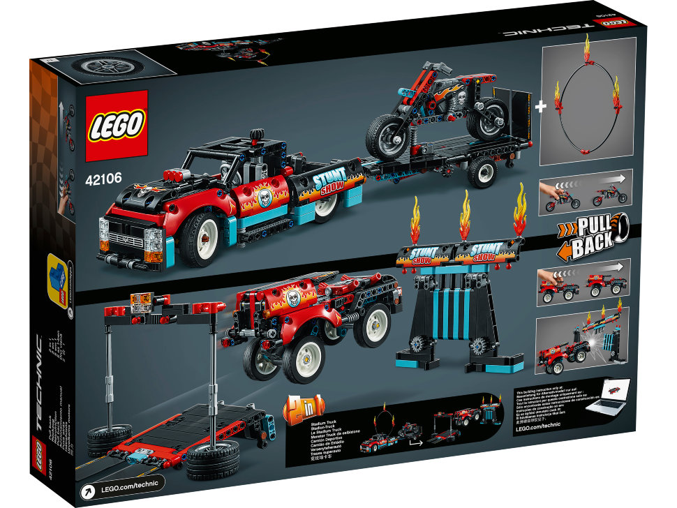 Конструктор Lego Technic: шоу трюков на грузовиках и мотоциклах (42106)