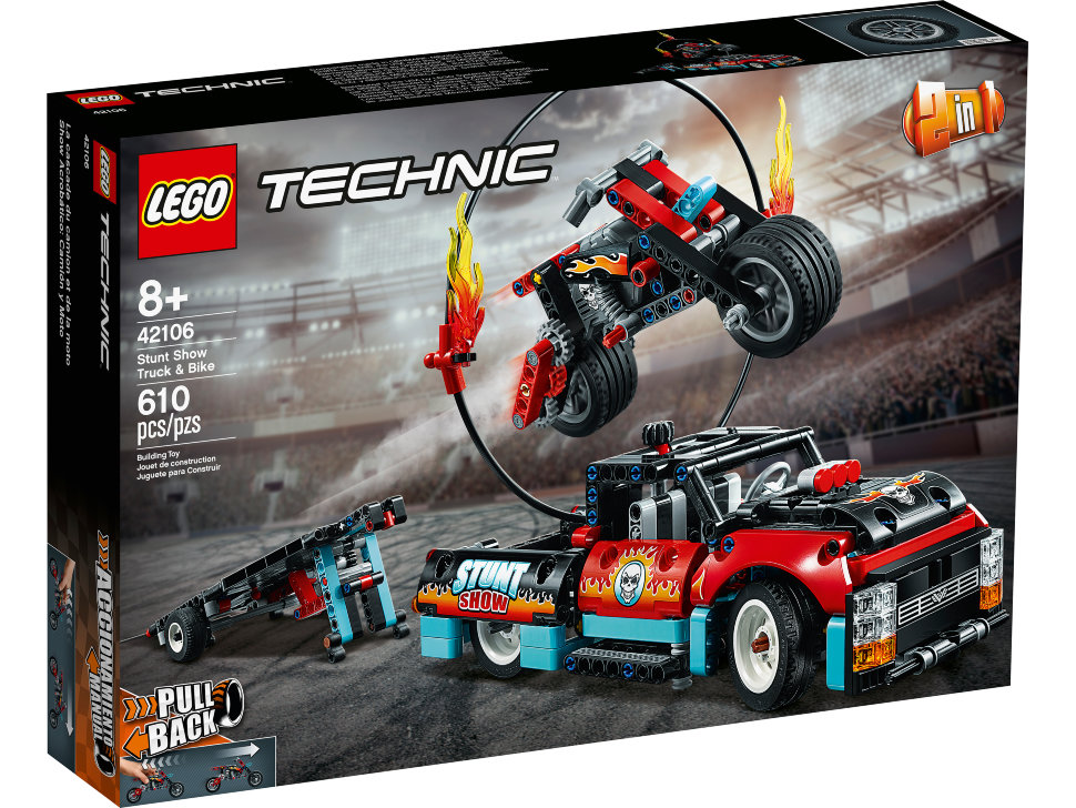 Конструктор Lego Technic: шоу трюков на грузовиках и мотоциклах (42106)