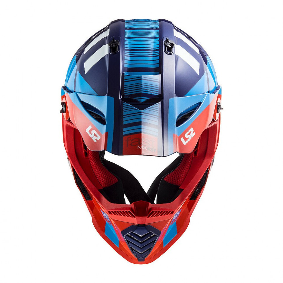 Мотошлем LS2 MX437 Fast Evo Xcode Gloss Red/Blue