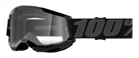 Детские мото очки 100% Strata 2 Youth Goggle Black Clear Lens (50521-101-01)