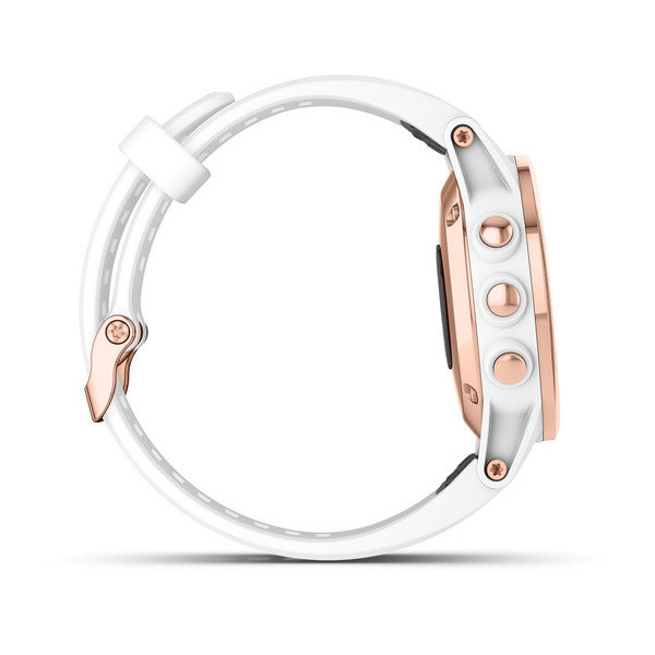 Спортивные часы Garmin Fenix 5S Plus Sapphire Rose Gold with White Band (010-01987-07)