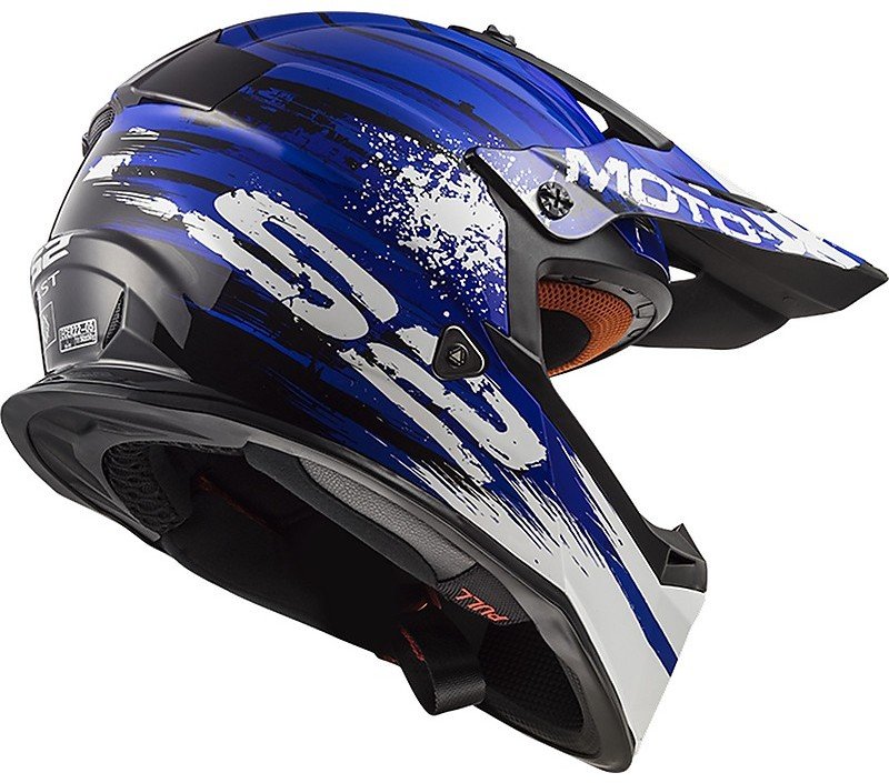 Мотошлем LS2 MX437 Fast Gator Blue