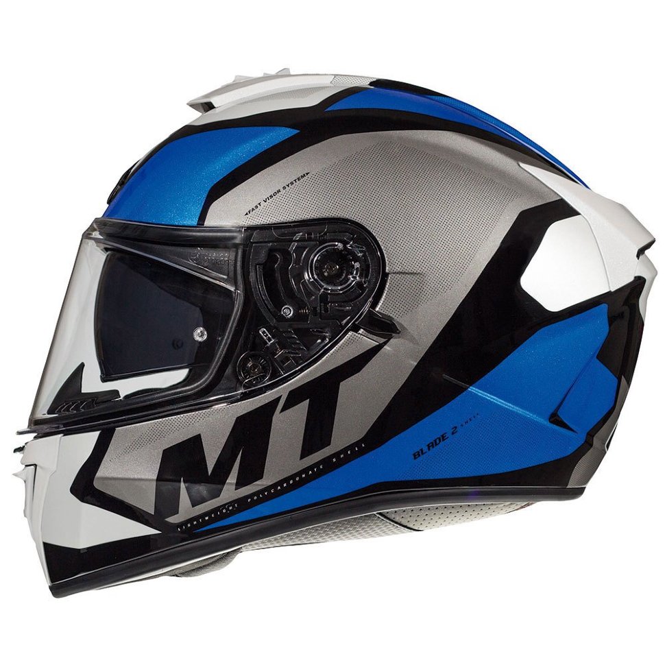 Мотошлем MT Helmets Blade 2 SV Trick Blue/Grey/White