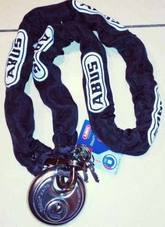 Мотозамок с цепью ABUS 24/70/8KS140 Diskus Black (232)