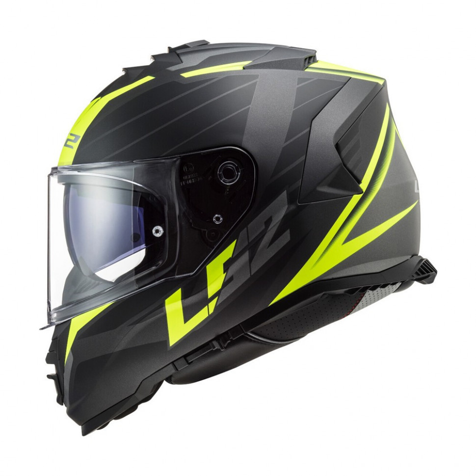 Мотошлем LS2 FF800 Storm Nerve Matt Black H-V Yellow