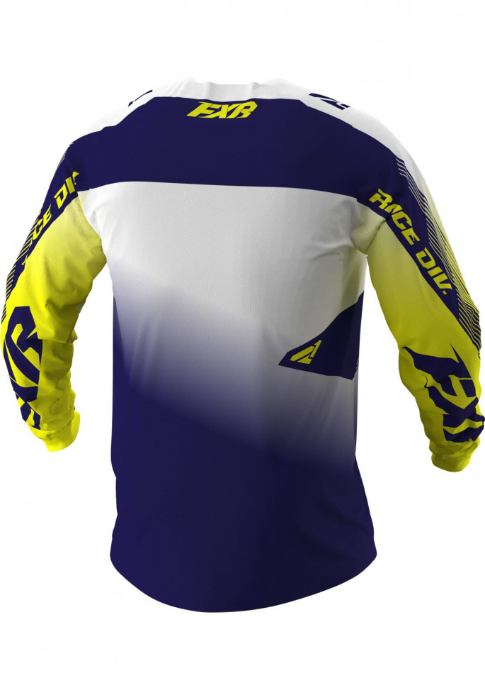 Детская мотоджерси FXR Yth Clutch MX 21 White/Navy/Yellow