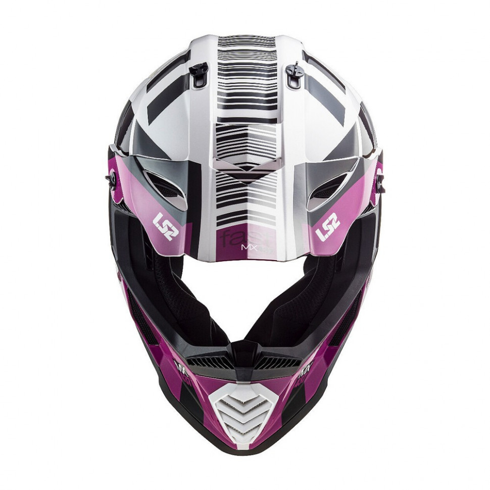 Мотошлем LS2 MX437 Fast Evo Xcode Gloss White/Violet