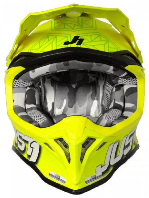 Мотошлем Just1 J39 Kinetic Camo Red/Lime/Fluo Yellow Matt