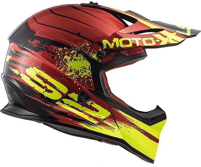 Мотошлем LS2 MX437 Fast Gator Red