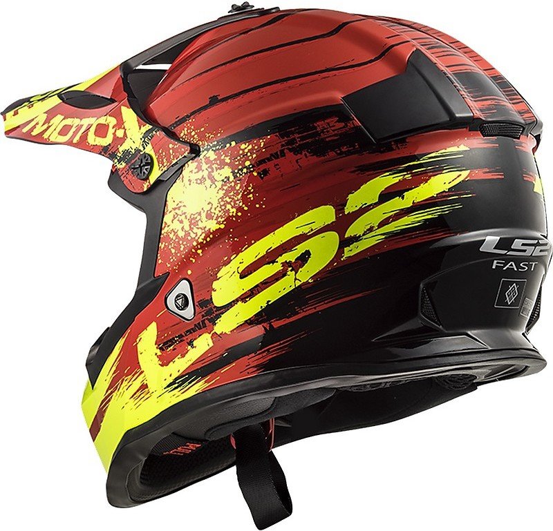 Мотошлем LS2 MX437 Fast Gator Red