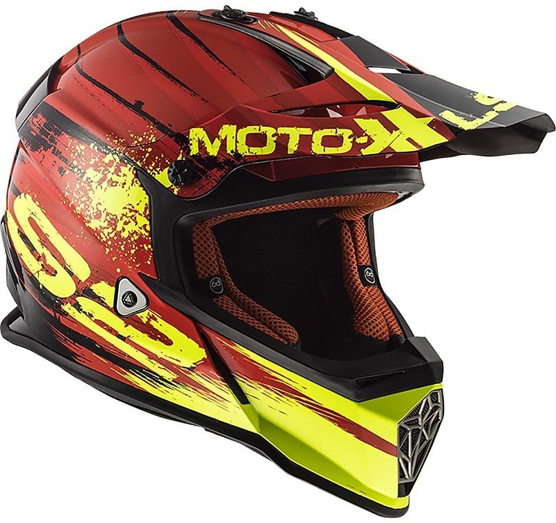 Мотошлем LS2 MX437 Fast Gator Red