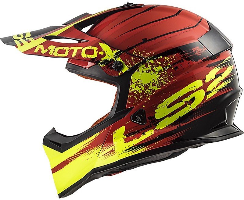 Мотошлем LS2 MX437 Fast Gator Red