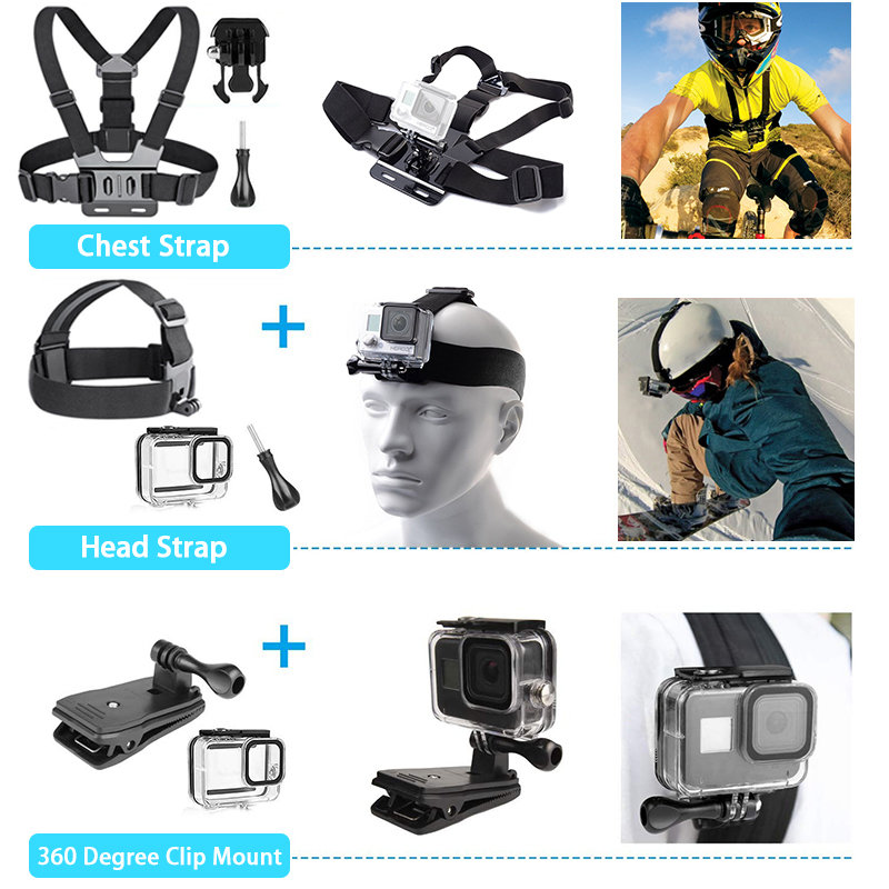 Набор аксессуаров MSCAM All in Accessories Kit for GoPro Hero 8 Black