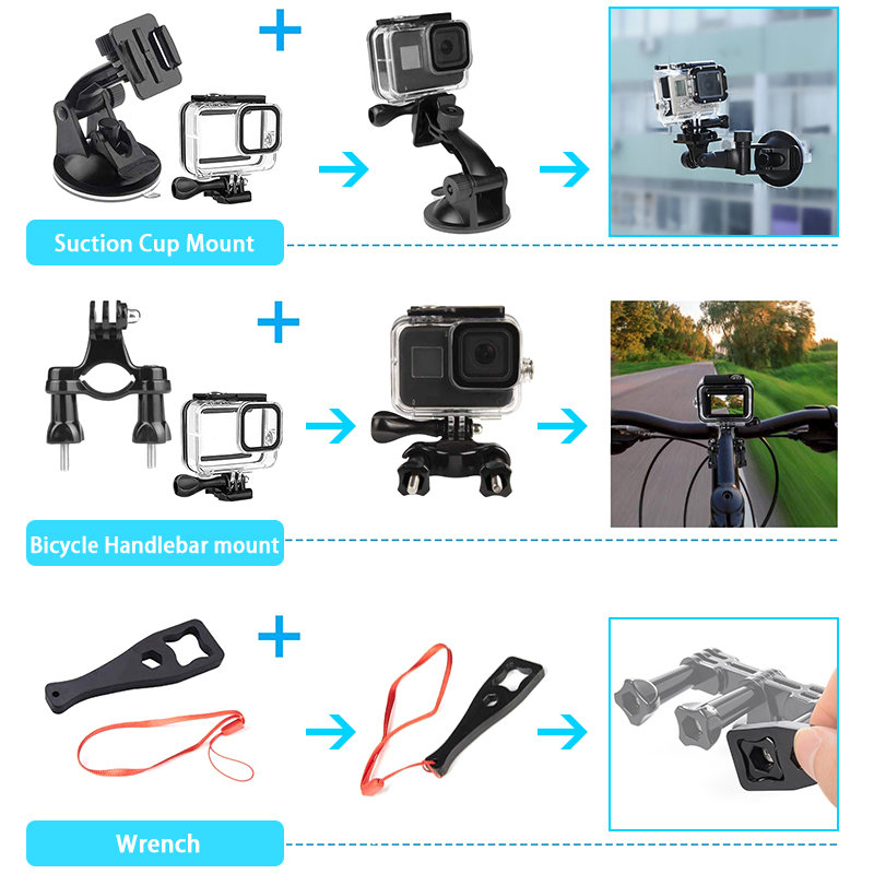 Набор аксессуаров MSCAM All in Accessories Kit for GoPro Hero 8 Black