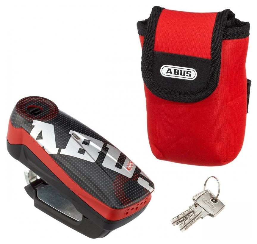Мотозамок с сигнализацией ABUS 7000 Detecto RS1 Pixel Red (450617)
