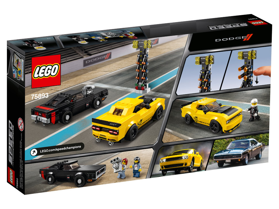 Конструктор Lego Speed Champions: автомобили 2018 Dodge Challenger SRT Demon и 1970 Dodge Charger R/T (75893)
