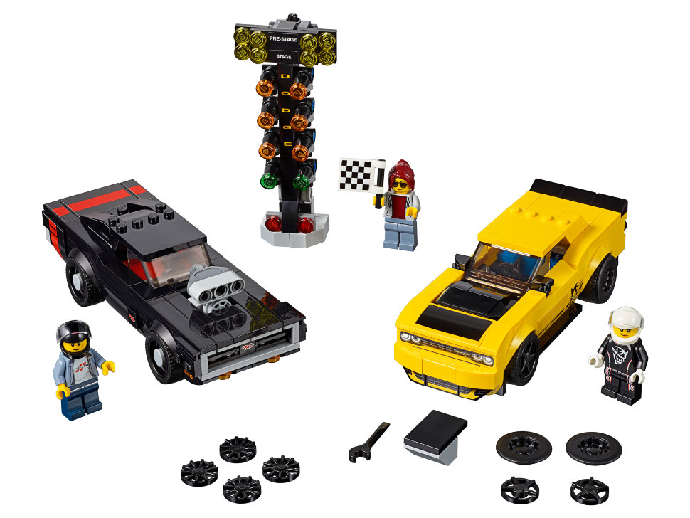 Конструктор Lego Speed Champions: автомобілі 2018 Dodge Challenger SRT Demon і 1970 Dodge Charger R /T (75893)