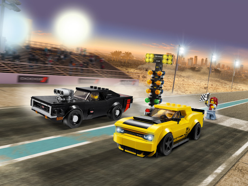 Конструктор Lego Speed Champions: автомобили 2018 Dodge Challenger SRT Demon и 1970 Dodge Charger R/T (75893)