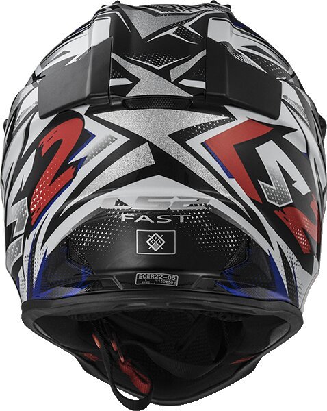 Мотошлем LS2 MX437 Fast Strong White/Red/Blue