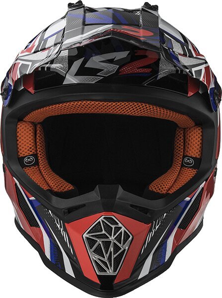 Мотошлем LS2 MX437 Fast Strong White/Red/Blue