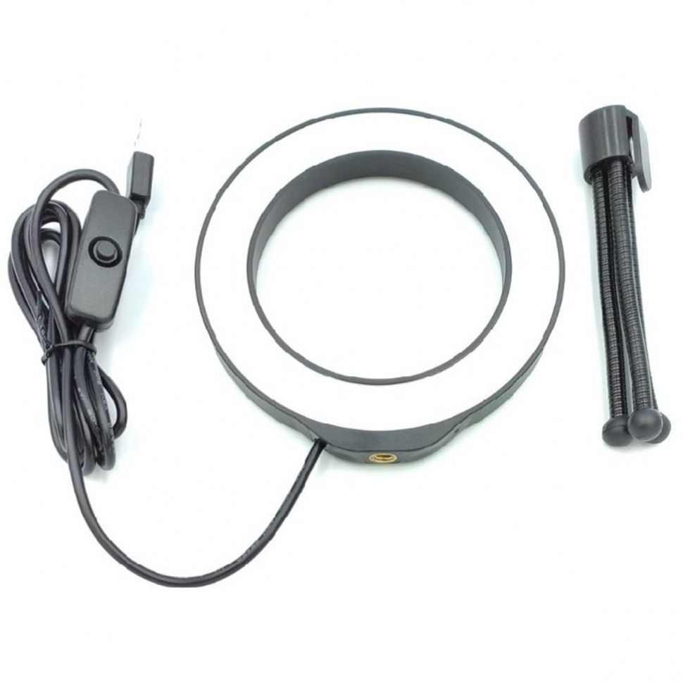 Кільцевій світло зі стійкою Puluz PU422B Ring Light 12см (4W)