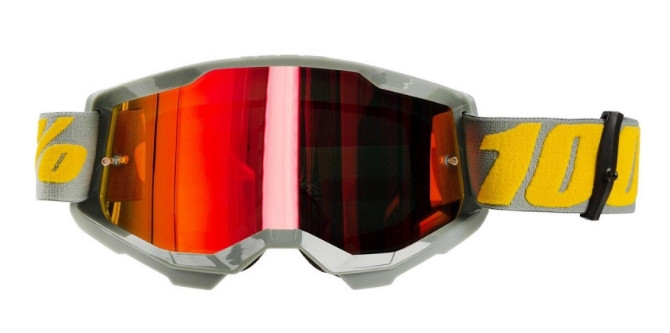 Мото очки 100% Strata 2 Goggle Izipizi Mirror Red Lens (50421-251-07)