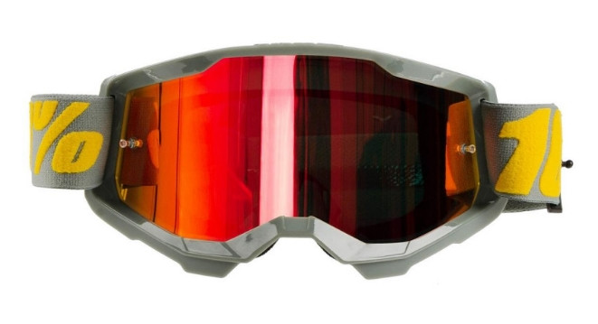 Мото очки 100% Strata 2 Goggle Izipizi Mirror Red Lens (50421-251-07)