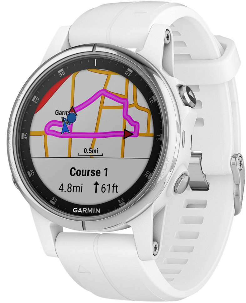 Спортивні годинник Garmin Fenix 5S Plus Sapphire White with White Band (010-01987-01)