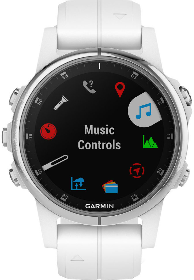 Спортивні годинник Garmin Fenix 5S Plus Sapphire White with White Band (010-01987-01)