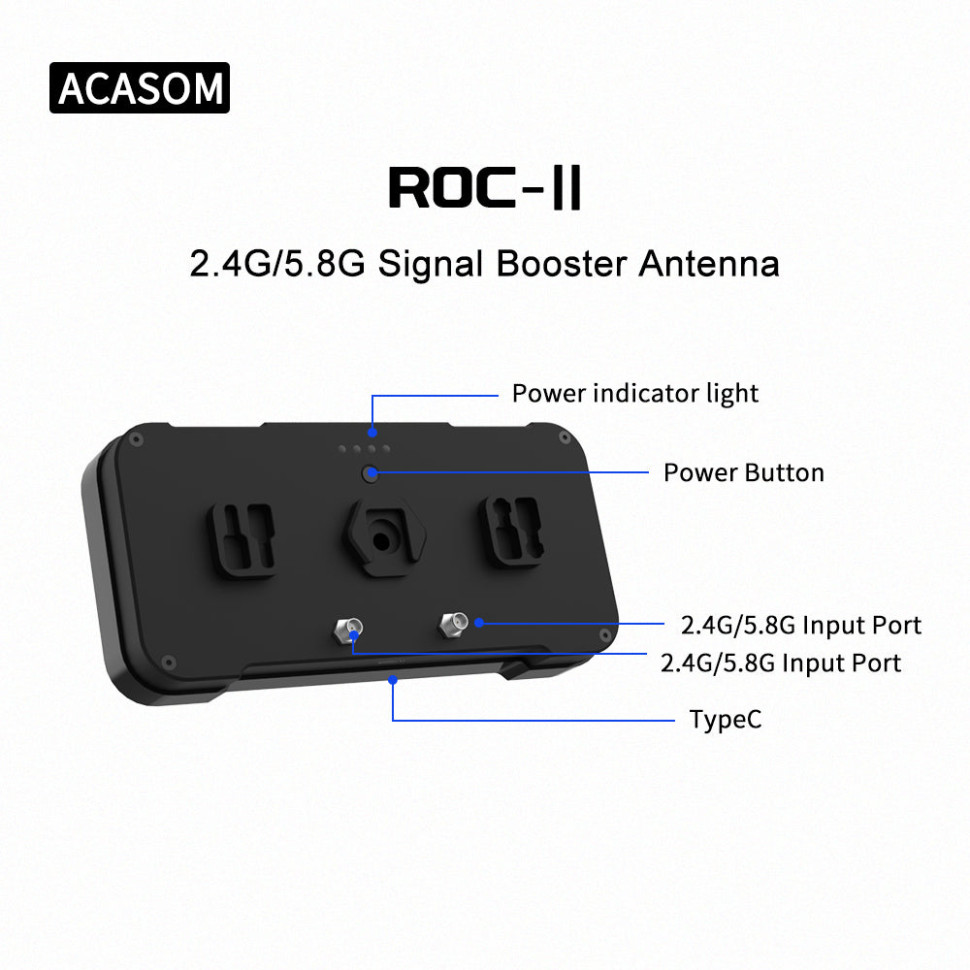 Усилитель сигнала ACASOM ROC-2 2,4G / 5,8G 5W для квадрокоптеров DJI