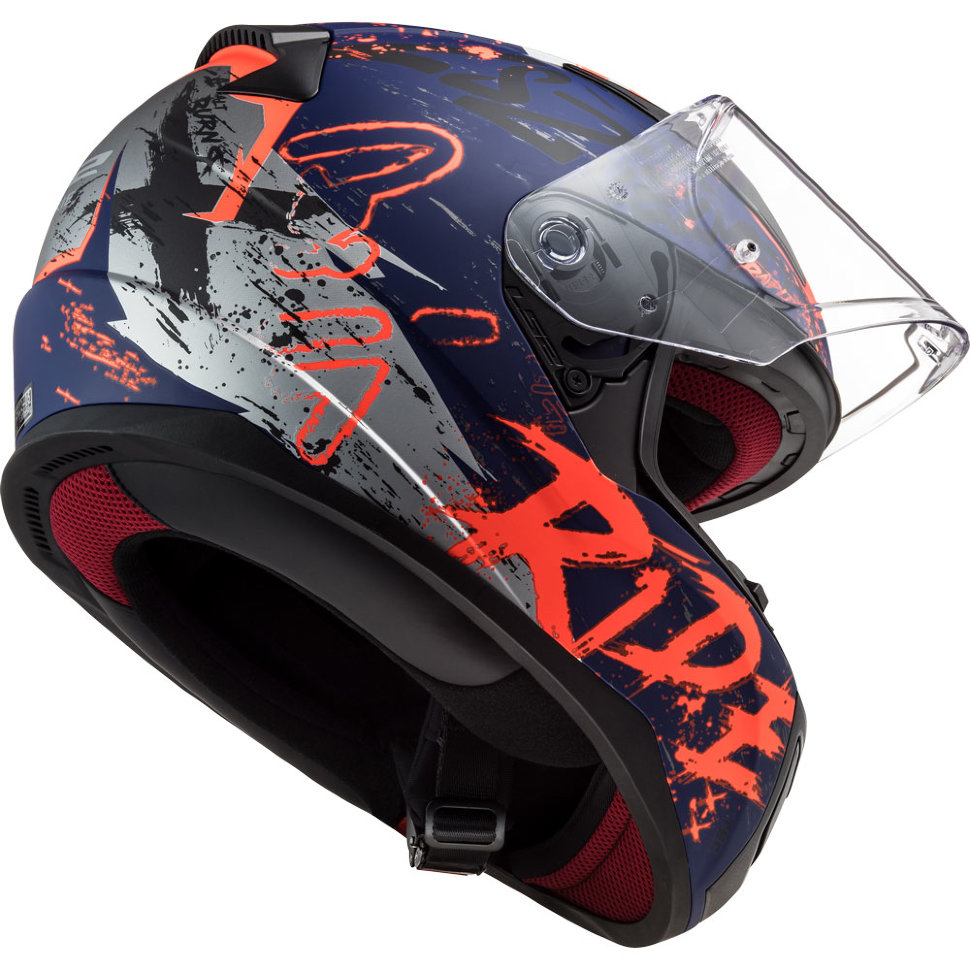 Мотошлем LS2 FF353 Rapid Naughty Blue /Orange Fluo