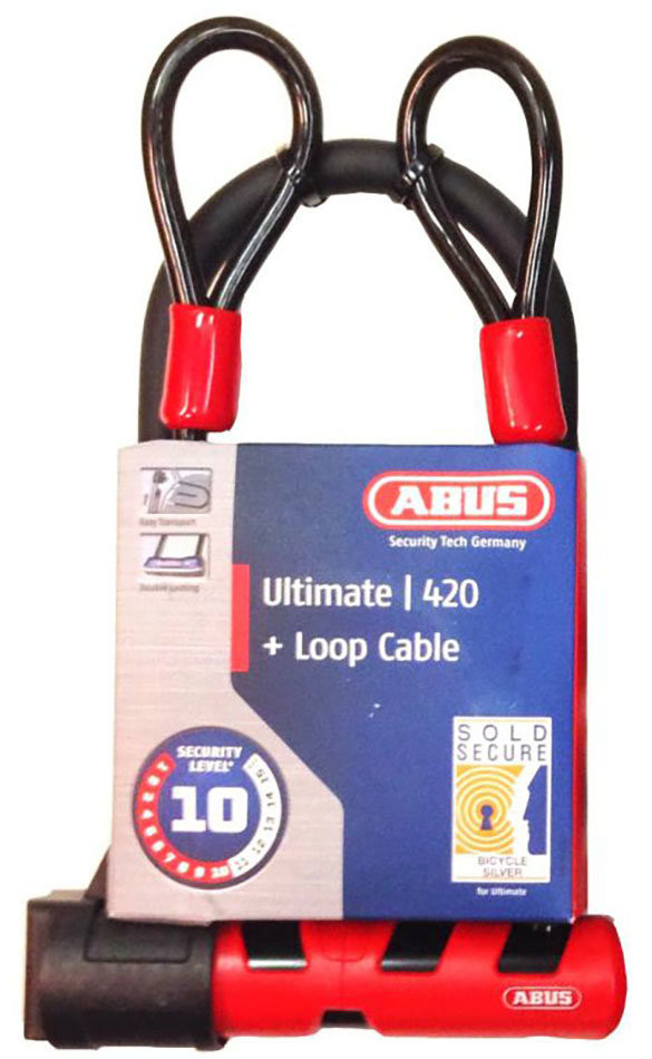 Мотозамок U-образный ABUS 420/150HB140 Ultimate USH + Cobra 10/120 (819698)