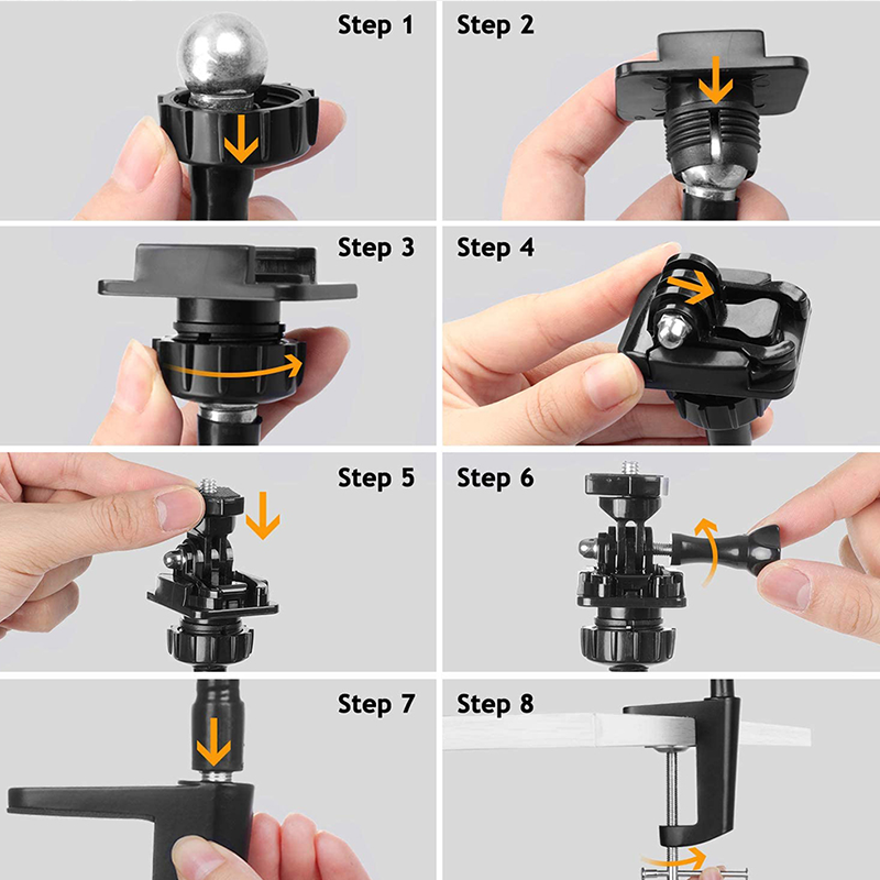 Гибкий кронштейн MSCAM для екшн-камер и смартфонов с зажимом