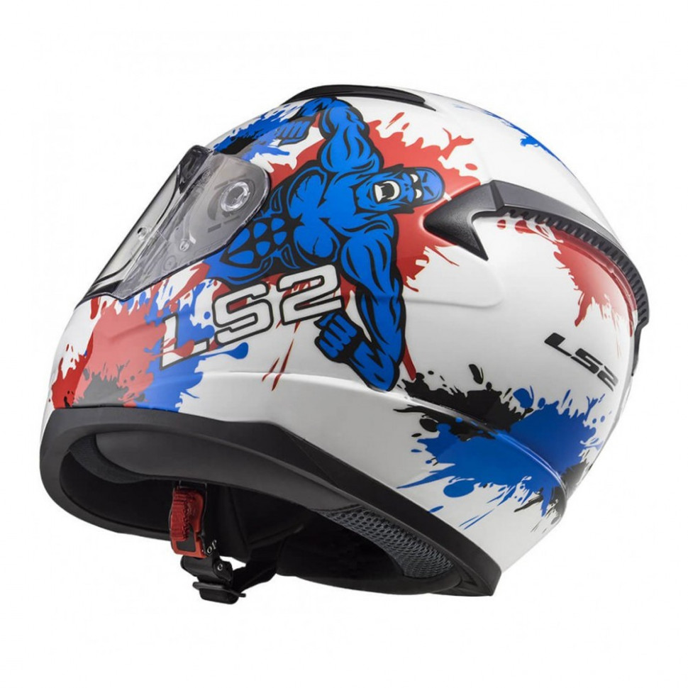 Детский мотошлем LS2 FF353 Rapid Mini Monster White/Blue