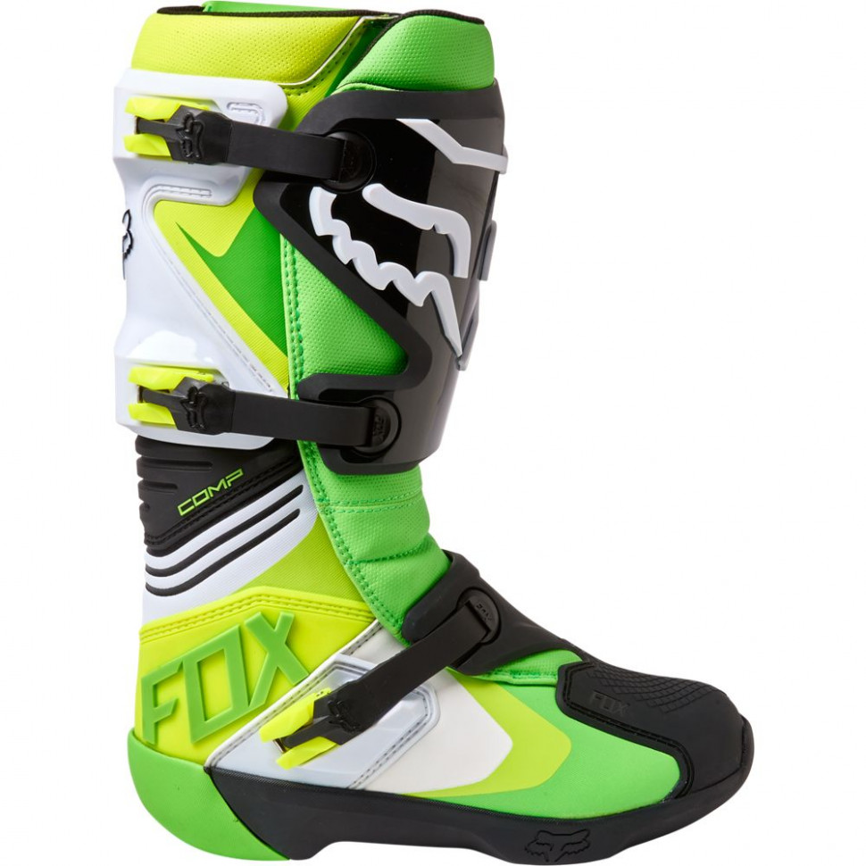 Мотоботы FOX Comp Boot Green/Yellow