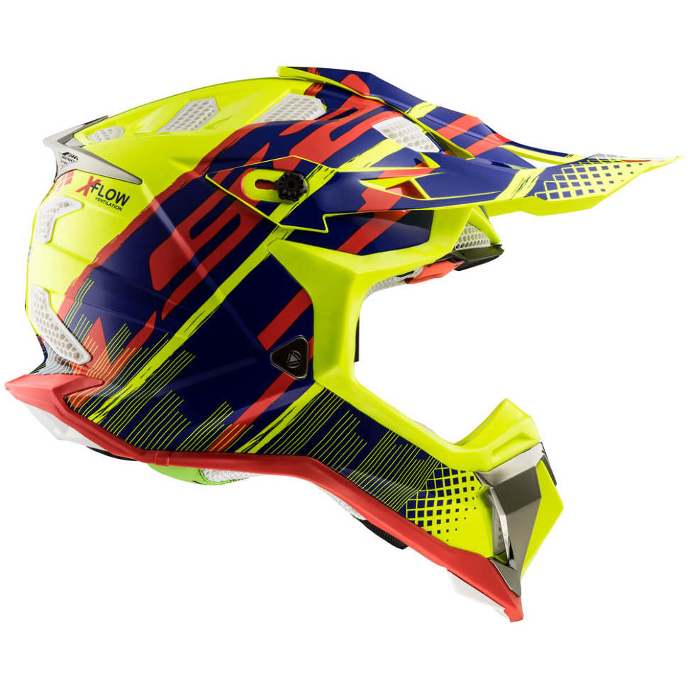 Мотошлем LS2 MX470 Subverter Bomber Yellow/Blue/Red
