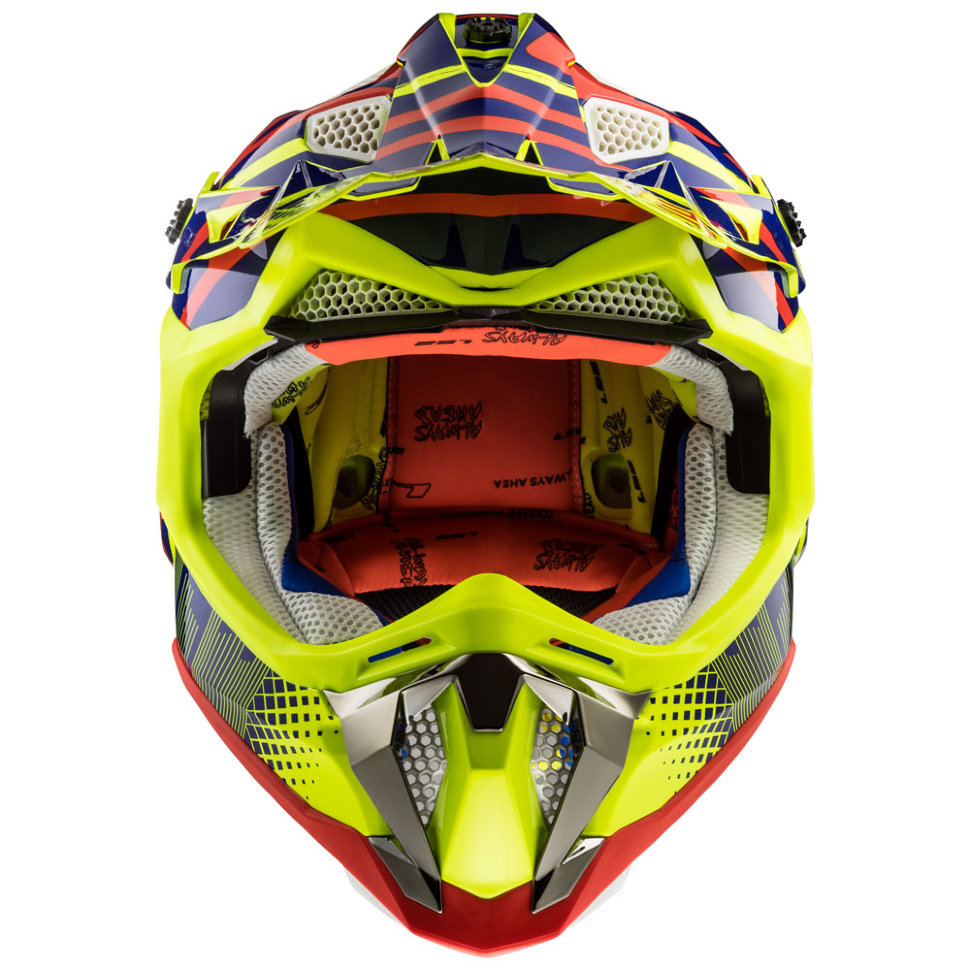 Мотошлем LS2 MX470 Subverter Bomber Yellow/Blue/Red