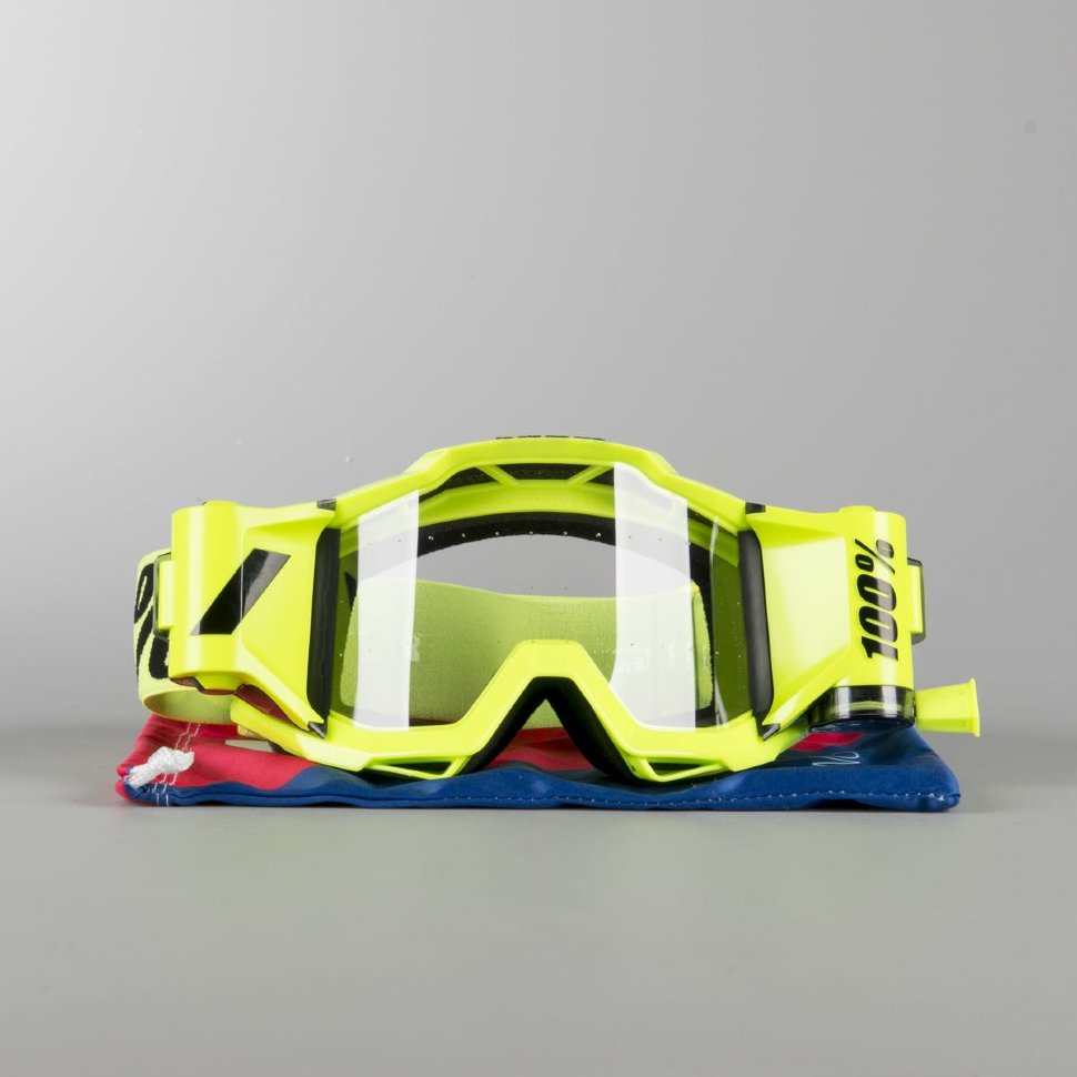 Мото окуляри 100% Accuri Forecast Roll-Off Fluo Yellow Clear Lens (50220-104-02)