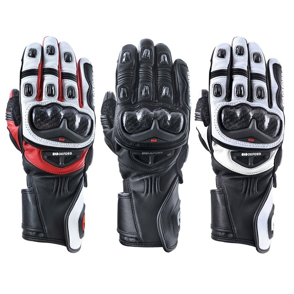Мотоперчатки кожаные Oxford RP-2R MS Glove White/Black/Red