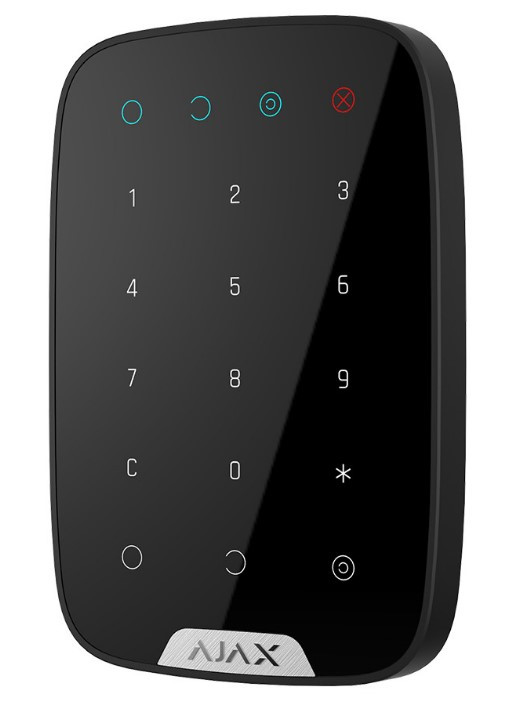 Беспроводная сенсорная клавиатура Ajax KeyPad Plus Black