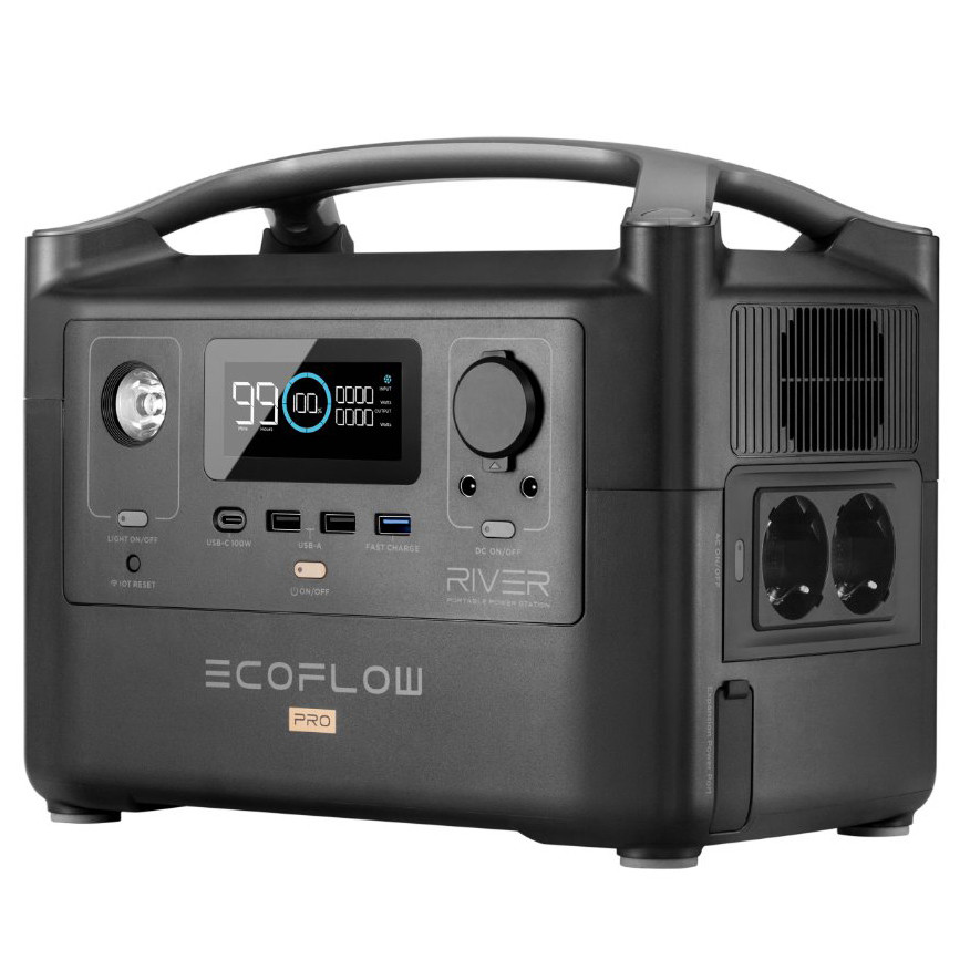 Зарядная станция EcoFlow RIVER Pro (EFRIVER600PRO-EU) (720 Вт·ч / 600 Вт)