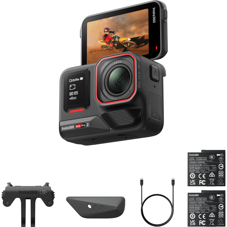 Екшн-камера Insta360 ACE Pro 2 Battery Bundle (CINSBBGA_ACEPRO208)