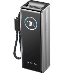 Повербанк EcoFlow RAPID Pro сріблястий, з кабелями (25000 мА·год, 170 Вт) (EF-RAPID25K100W-S-EU)